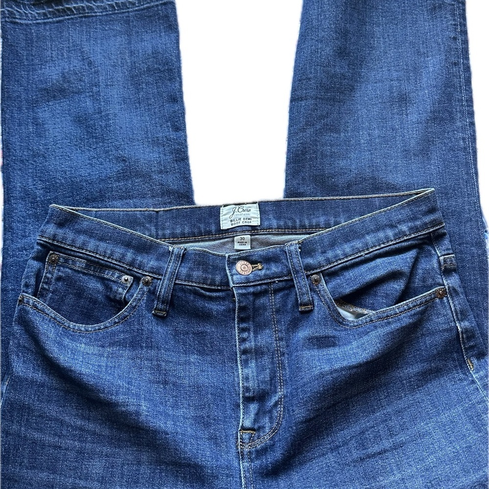 J. Crew Billie Demi Boot Crop denim